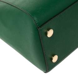 Pre Owned MICHAEL Michael Kors Green Leather Large Ciara Satchel