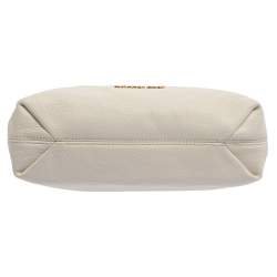 Pre Owned MICHAEL Michael Kors White Leather Jet Set Chain Shoulder Bag