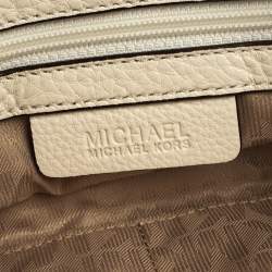 Pre Owned MICHAEL Michael Kors White Leather Jet Set Chain Shoulder Bag