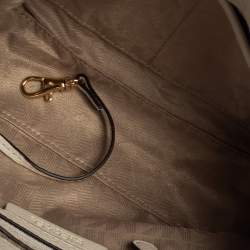 Pre Owned MICHAEL Michael Kors White Leather Jet Set Chain Shoulder Bag