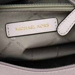 Pre Owned MICHAEL Michael Kors Powder Pink Leather Medium East West Satchel