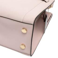 Pre Owned MICHAEL Michael Kors Powder Pink Leather Medium East West Satchel