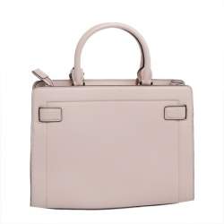 Pre Owned MICHAEL Michael Kors Powder Pink Leather Medium East West Satchel