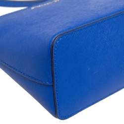 Pre Owned حقيبة كروس مايكل مايكل كورس سيندي جلد سافيانو أزرق رويال