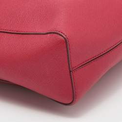 مملوكة مسبقًا حقيبة يد مايكل مايكل كورس جيت سيت ترافيل جلد سافيانو أحمر كبيرة