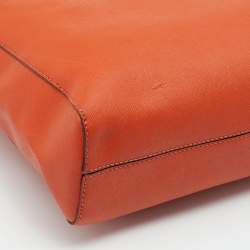 مملوكة مسبقًا Michael Michael Kors Orange Leather Large Jet Set Travel Tote