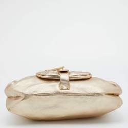 Pre Owned حقيبة كتف مايكل مايكل كورس جلد ذهبي كبيرة