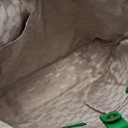 Pre Owned حقيبة يد توتس مايكل مايكل كورس جيت سيت ترافيل جلد أخضر متوسطة