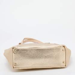 Pre Owned حقيبة يد توتس مايكل مايكل كورس جيت سيت جلد ذهبي 