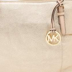 Pre Owned حقيبة يد توتس مايكل مايكل كورس جيت سيت جلد ذهبي 