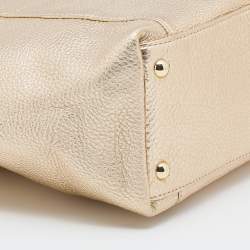 Pre Owned حقيبة يد توتس مايكل مايكل كورس جيت سيت جلد ذهبي 