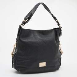 مملوكة مسبقًا MICHAEL Michael Kors Black Leather Large Big Valley Hobo