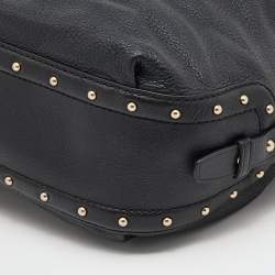 مملوكة مسبقًا MICHAEL Michael Kors Black Leather Large Big Valley Hobo