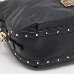 مملوكة مسبقًا MICHAEL Michael Kors Black Leather Large Big Valley Hobo