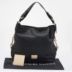 مملوكة مسبقًا MICHAEL Michael Kors Black Leather Large Big Valley Hobo