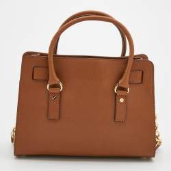 Pre Owned حقيبة ساتشل مايكل مايكل كورس إيست/ويست هاميلتون جلد بني