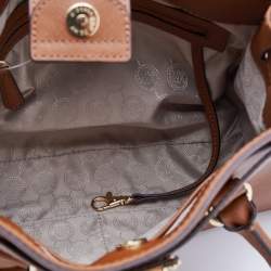 Pre Owned حقيبة ساتشل مايكل مايكل كورس إيست/ويست هاميلتون جلد بني