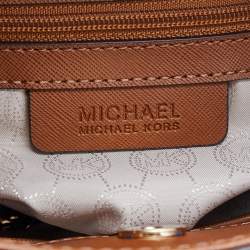 Pre Owned حقيبة ساتشل مايكل مايكل كورس إيست/ويست هاميلتون جلد بني