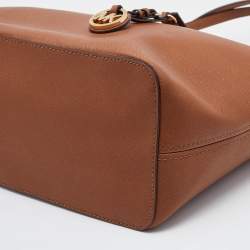 Pre Owned MICHAEL Michael Kors Brown Leather Jet Set Tote