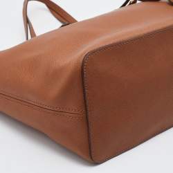 Pre Owned MICHAEL Michael Kors Brown Leather Jet Set Tote