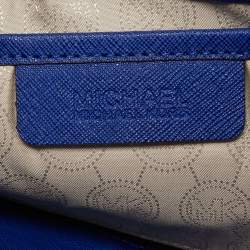 Pre Owned MICHAEL Michael Kors Blue Leather Tilda Clutch Bag