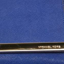 Pre Owned MICHAEL Michael Kors Blue Leather Tilda Clutch Bag