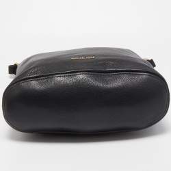 Pre Owned MICHAEL Michael Kors Black Leather Large Lupita  Hobo 
