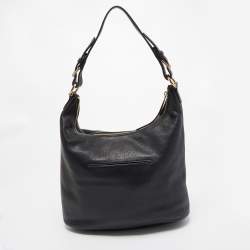 Pre Owned MICHAEL Michael Kors Black Leather Large Lupita  Hobo 