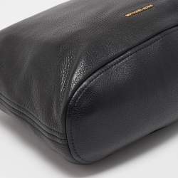 Pre Owned MICHAEL Michael Kors Black Leather Large Lupita  Hobo 