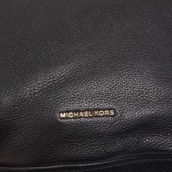 Pre Owned MICHAEL Michael Kors Black Leather Large Lupita  Hobo 