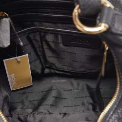 Pre Owned MICHAEL Michael Kors Black Leather Large Lupita  Hobo 