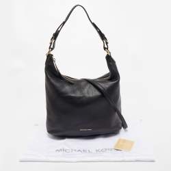 Pre Owned MICHAEL Michael Kors Black Leather Large Lupita  Hobo 