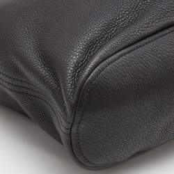 Pre Owned MICHAEL Michael Kors Black Leather Large Lupita Hobo