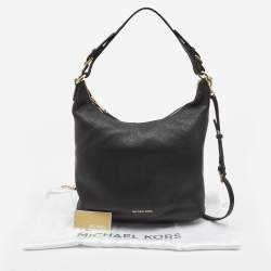 Pre Owned MICHAEL Michael Kors Black Leather Large Lupita Hobo