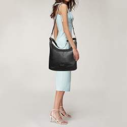 Pre Owned MICHAEL Michael Kors Black Leather Large Lupita Hobo