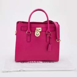 Pre Owned حقيبة مايكل مايكل كورس هاميلتون نورث ساوث كبيرة جلد أحمر