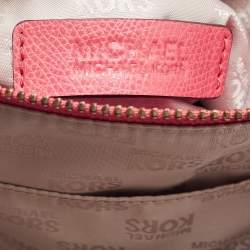 Pre Owned MICHAEL Michael Kors Coral Pink Leather Medium Florence Satchel