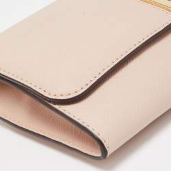 Pre Owned MICHAEL Michael Kors Dusty Pink Leather Studded Tina Ballet Clutch Bag