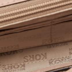 Pre Owned MICHAEL Michael Kors Dusty Pink Leather Studded Tina Ballet Clutch Bag