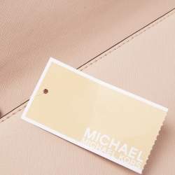 Pre Owned MICHAEL Michael Kors Dusty Pink Leather Studded Tina Ballet Clutch Bag