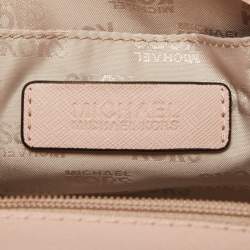 Pre Owned MICHAEL Michael Kors Dusty Pink Leather Studded Tina Ballet Clutch Bag