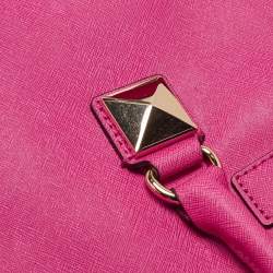 مملوكة مسبقًا حقيبة يد توتس مايكل مايكل كورس هاميلتون نورث ساوث جلد وردي مرصعة كبيرة