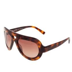 Pre Owned MICHAEL Michael Kors Brown Havana Marisa Aviator Gradient Sunglasses