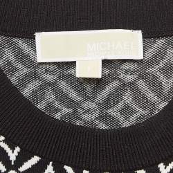MICHAEL Michael Kors Monogram Patterned Knit Crop Top S