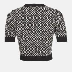 MICHAEL Michael Kors Monogram Patterned Knit Crop Top S