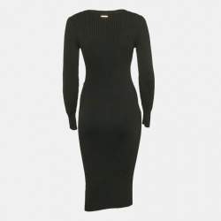 MICHAEL Michael Kors Black Rib Knit Bodycon Dress XS