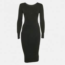 MICHAEL Michael Kors Black Rib Knit Bodycon Dress XS