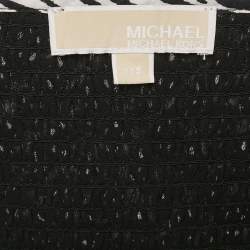 MICHAEL Michael Kors Black Broderie Anglaise Cotton Smocked Mini Dress XXS