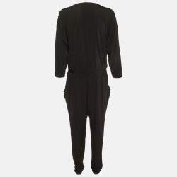 MICHAEL Michael Kors Black Jersey Studded Jumpsuit XL