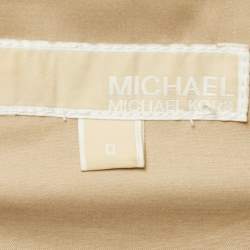 Pre Owned MICHAEL Michael Kors Beige Cotton Belted Mini Dress XS